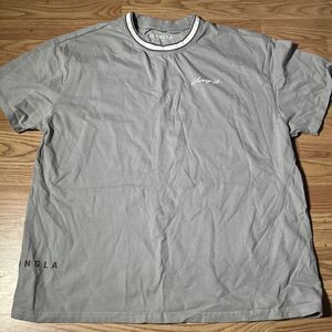 Young La Short Sleeve Shirt Grey Brown Size Large